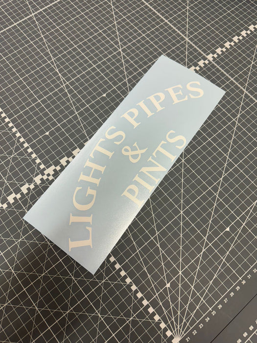 Lights Pipes… Window Sticker
