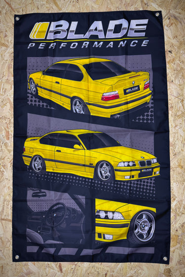 BMW E36 M3 Car Window Banner - Blade Performance UK