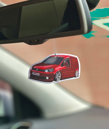 Red VW Caddy Car Air Freshener - Blade Performance UK