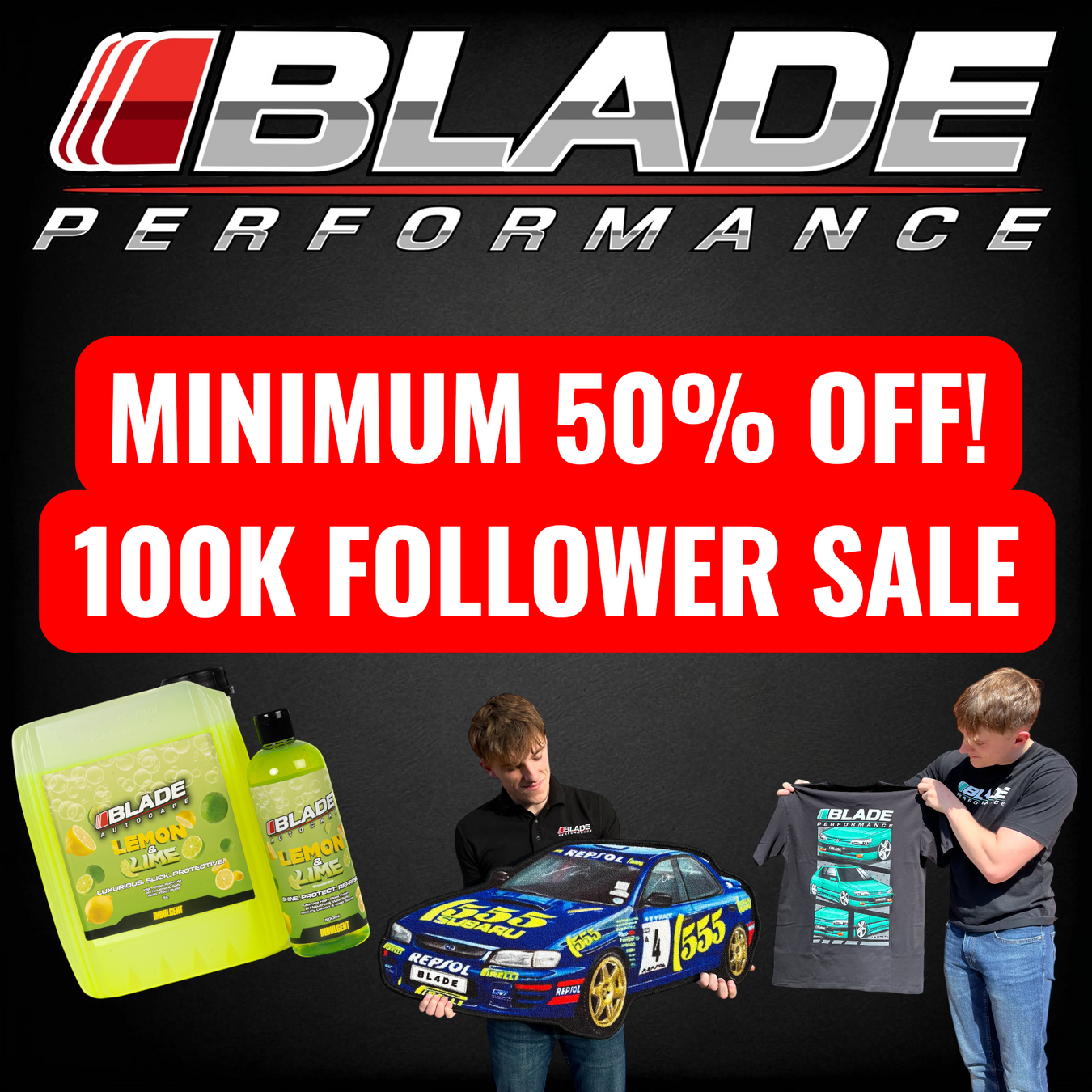 MINIMUM 50% OFF! 100K FOLLOWER SALE