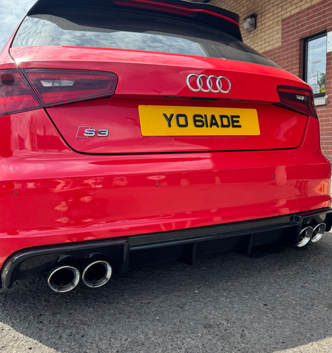 3.8" Exhaust Tips for Audi S3 8V/ MK7 Golf R - Push Fit - No Cutting