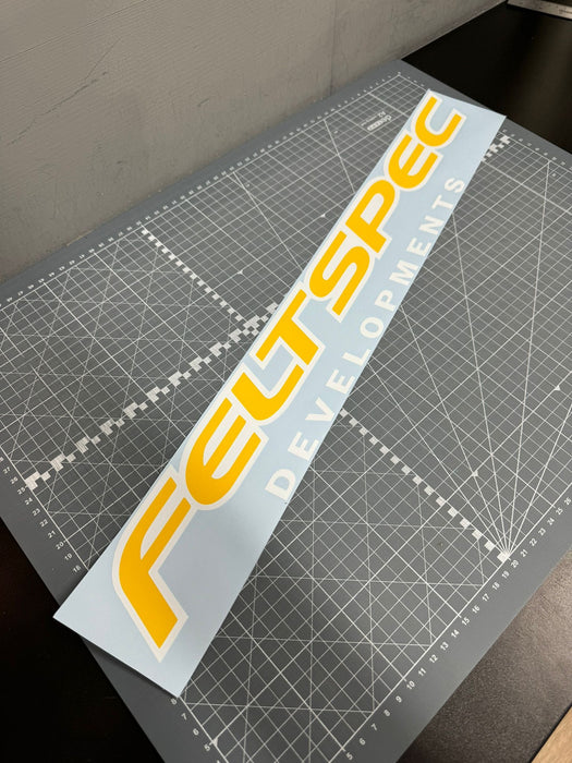 Large Felt Spec Window Sticker