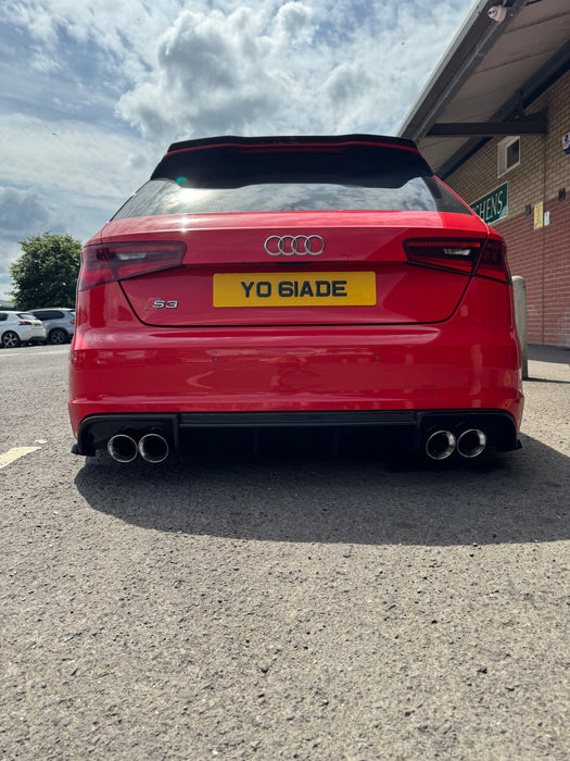 3.8" Exhaust Tips for Audi S3 8V/ MK7 Golf R - Push Fit - No Cutting