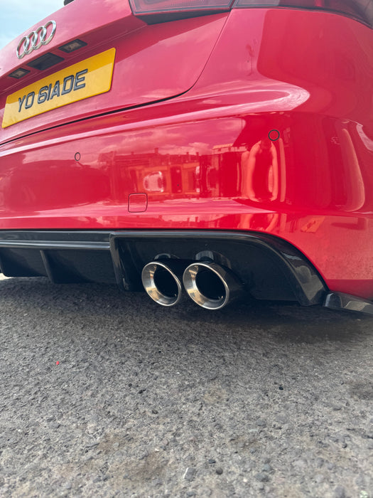 3.8" Exhaust Tips for Audi S3 8V/ MK7 Golf R - Push Fit - No Cutting