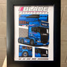 Scania Bluestream Truck Framed Print - Blade Performance UK