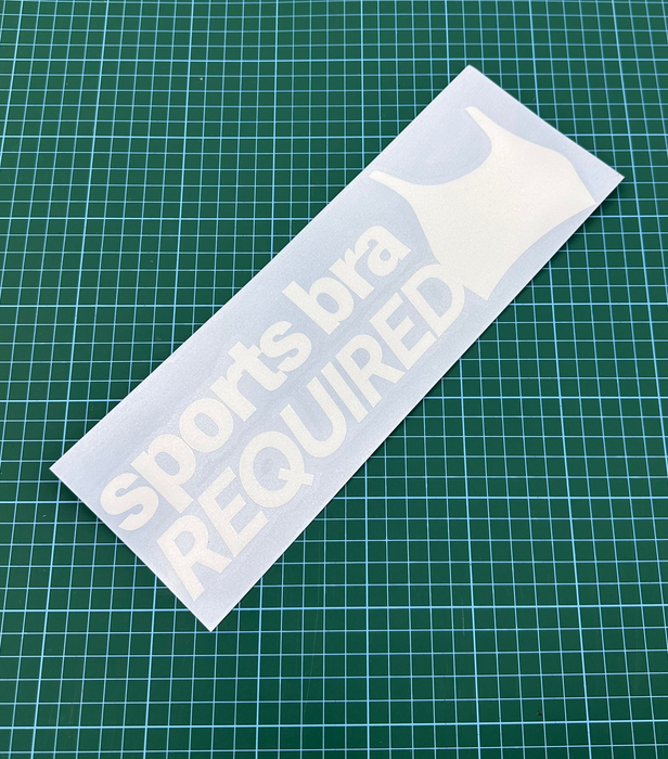 Sports Bra Required Window Sticker