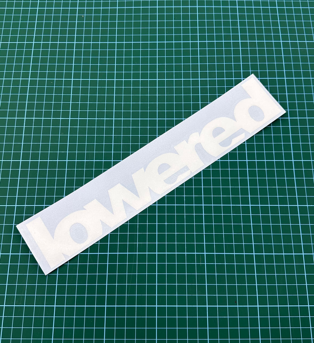Lowered Window Sticker