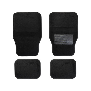 Auto Choice black carpet car mats showing front and rear mats