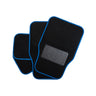 Auto Choice PM23B black carpet car mat set with blue trim, four pieces