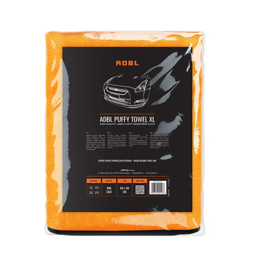 ADBL Puffy XL drying towel in packaging