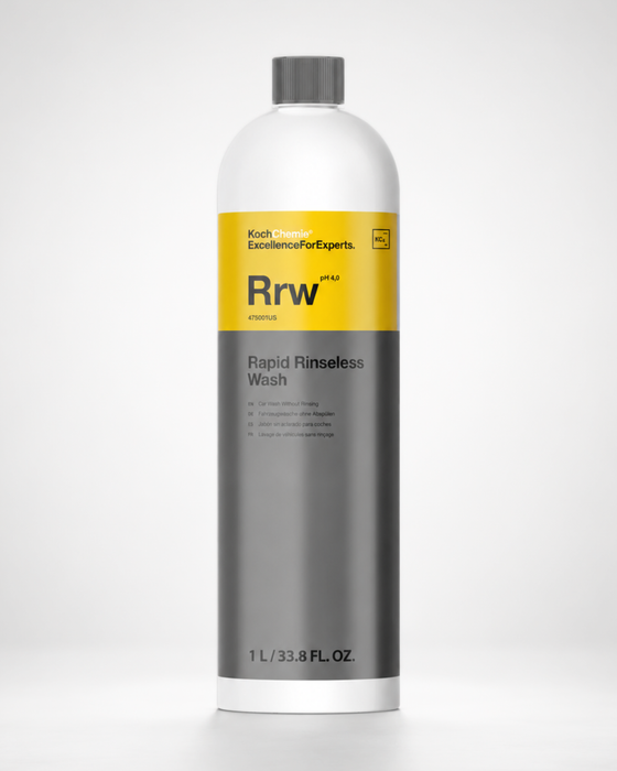 Bottle of Koch Industries Rrw Rapid Rinseless Wash on a white background