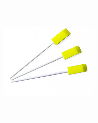 E-TECH foam detail swabs — angled foam heads on 140mm plastic sticks